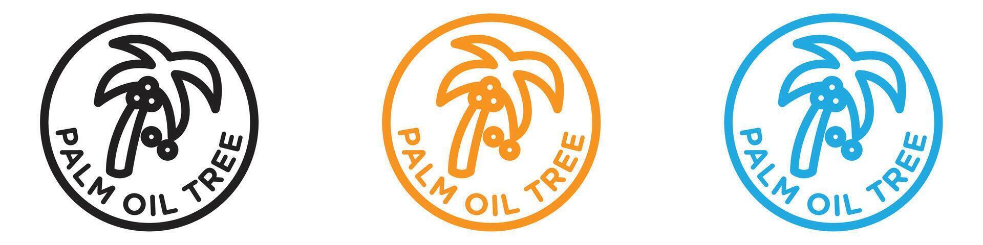 Palm oil free logo set collection for web app ui vector