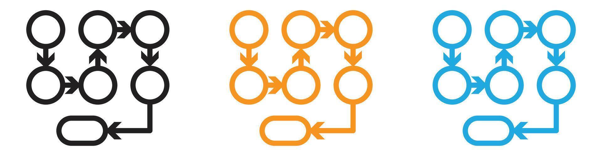 process method step procedure or workflow icon vector