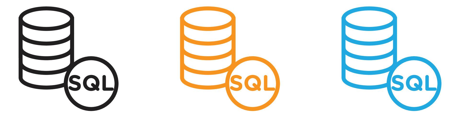 SQL server logo set collection for web app ui 48050689 Vector Art at ...