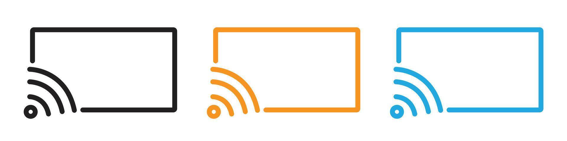 Screen cast logo set collection for web app ui vector