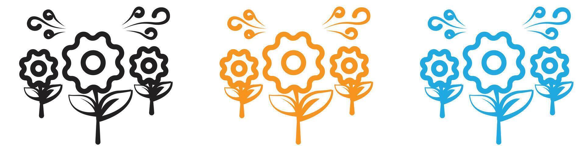 Spring season logo set collection for web app ui vector
