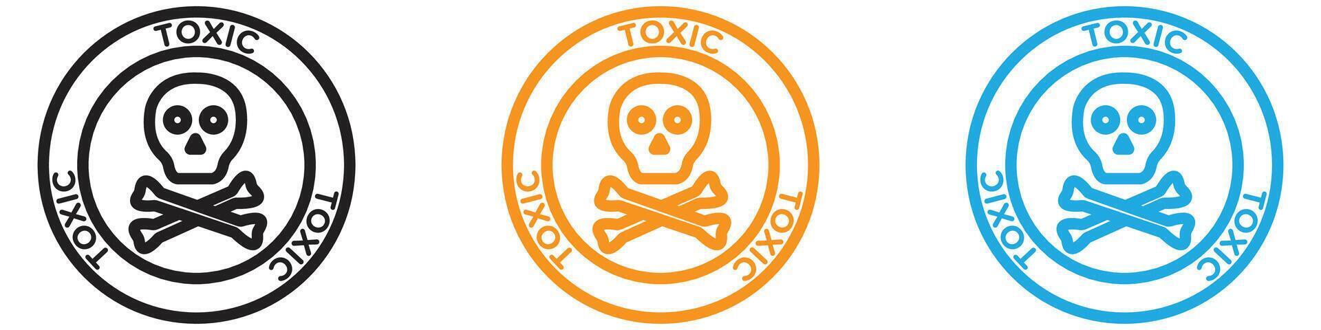 Toxic product logo set collection for web app ui vector