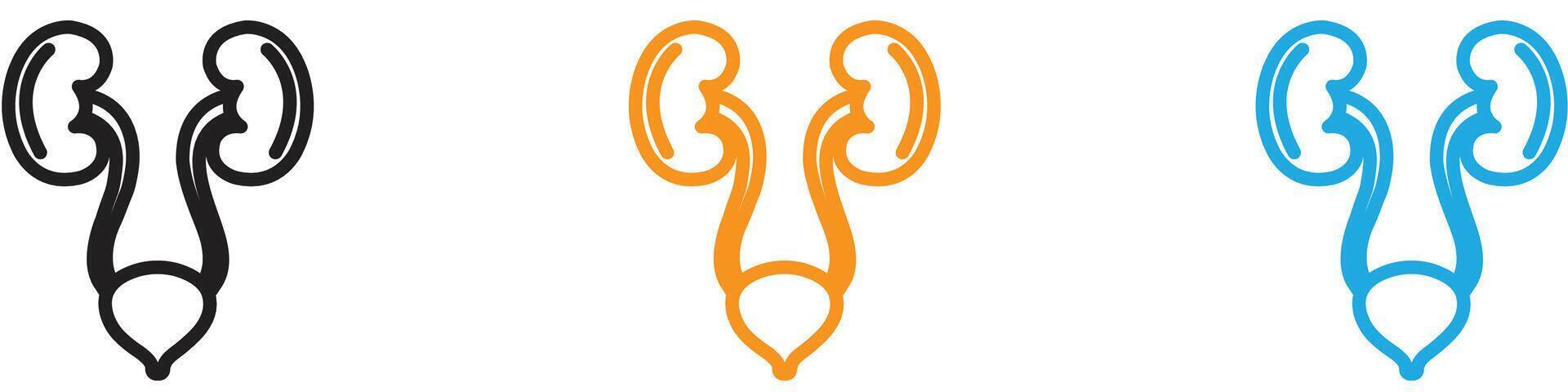 Urinary system logo set collection for web app ui vector