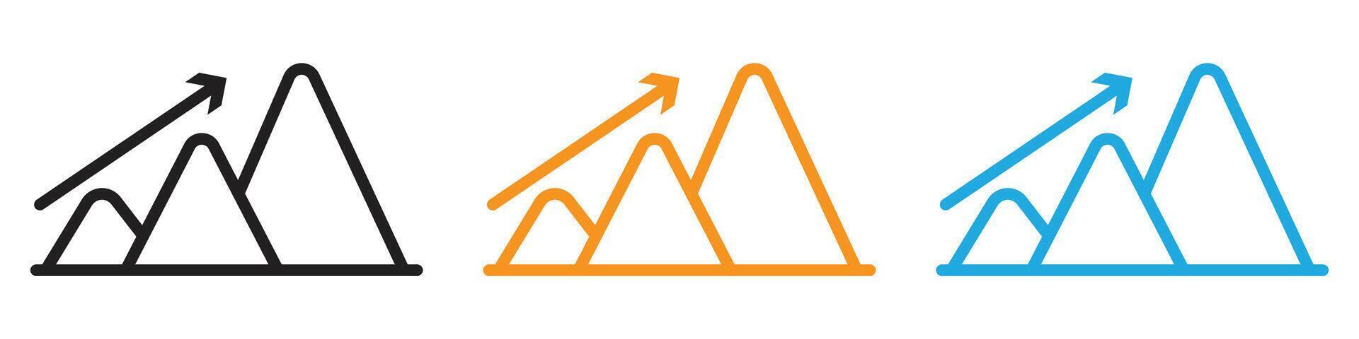 Uphill logo set collection for web app ui vector
