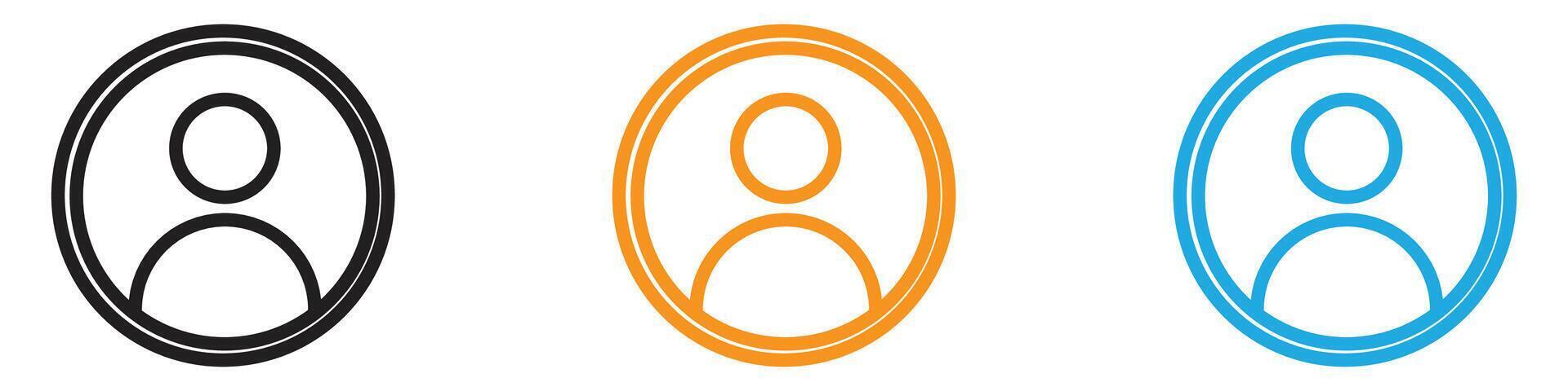 User logo set collection for web app ui vector