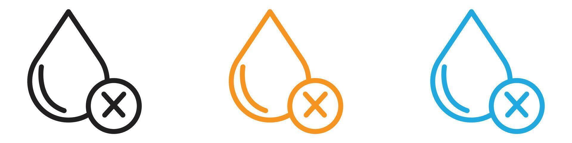 Water not clear logo set collection for web app ui vector