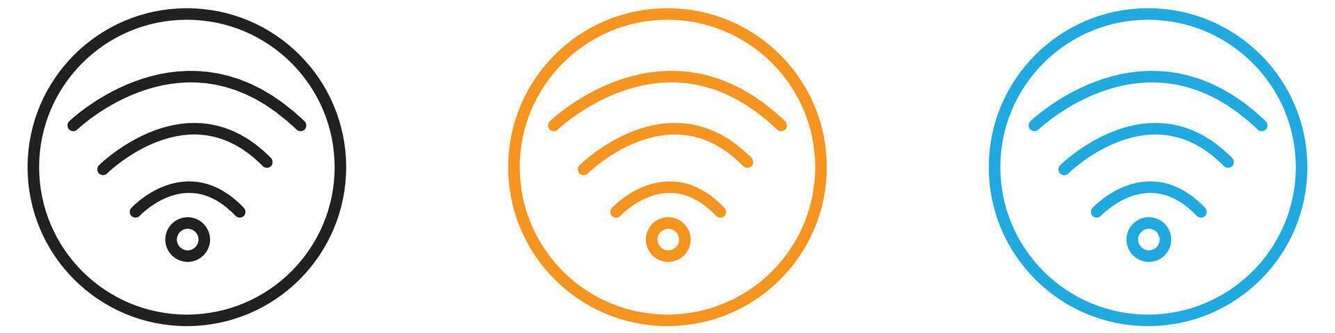 Wifi signal logo set collection for web app ui vector