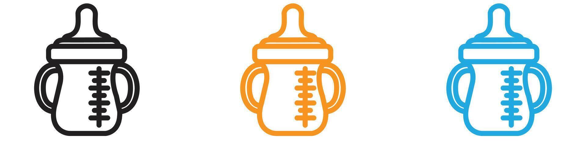 baby sippy logo set collection for web app ui vector