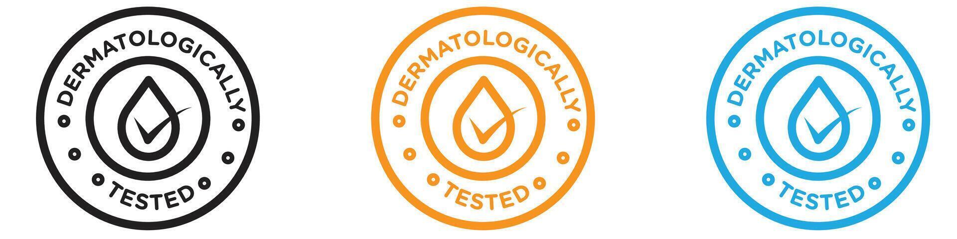 dermatologically tested logo set collection for web app ui vector