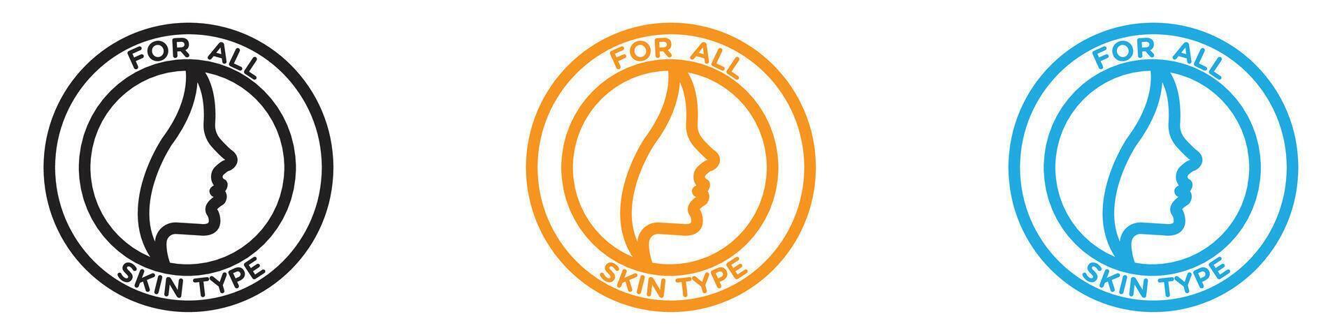 for all skin types logo set collection for web app ui vector