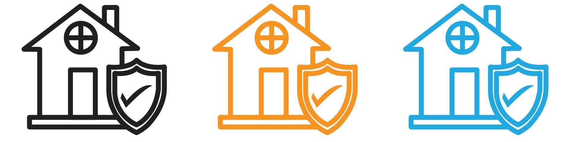 home insurance logo set collection for web app ui vector