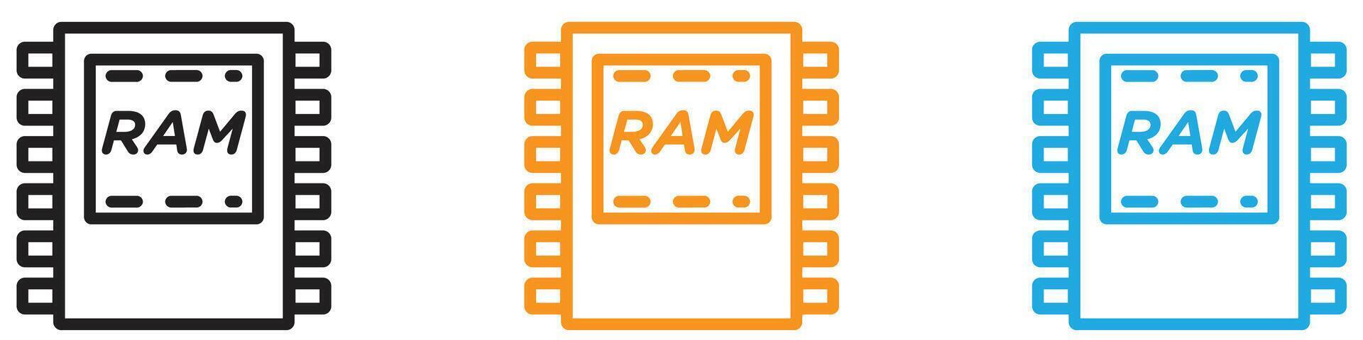 memory ram icon vector