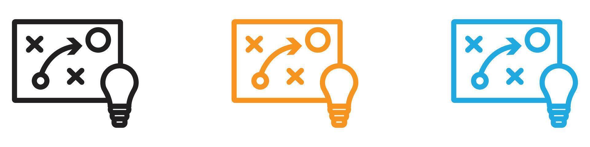 strategy logo set collection for web app ui vector