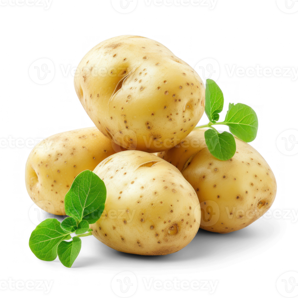 potatoes with leaves on transparent background background png