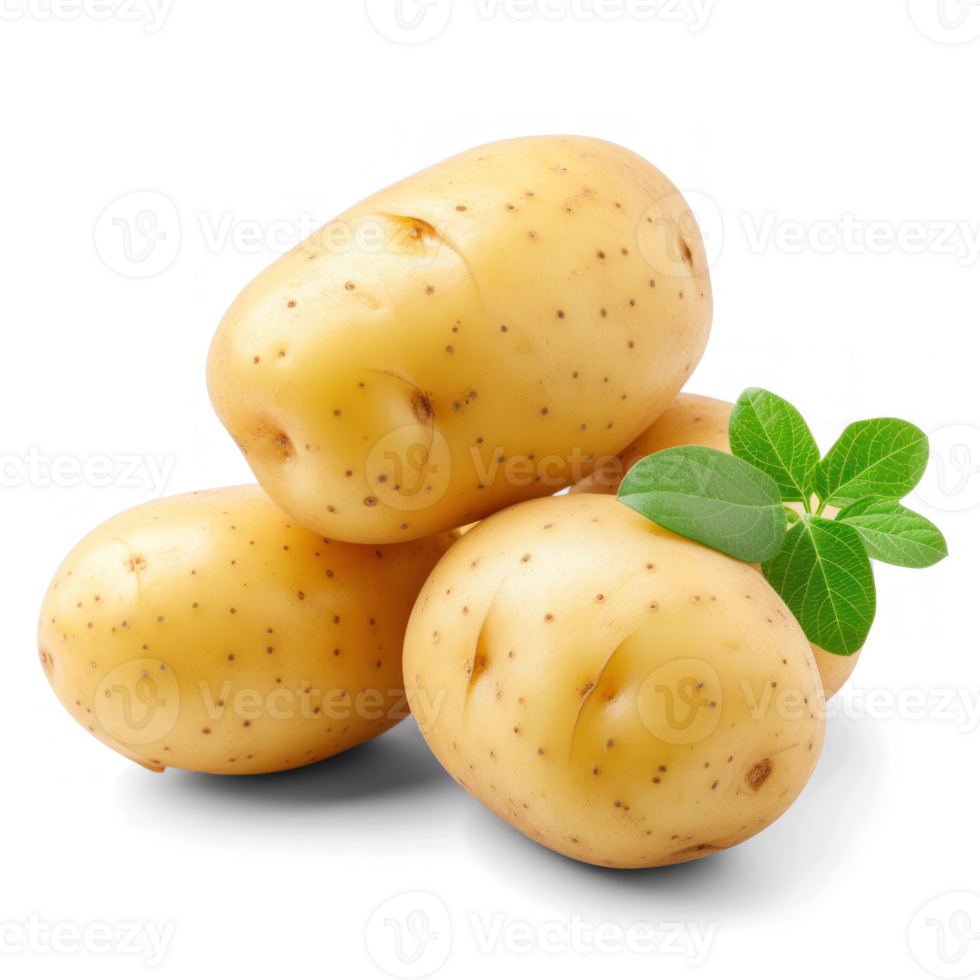 potatoes with leaves on transparent background background png