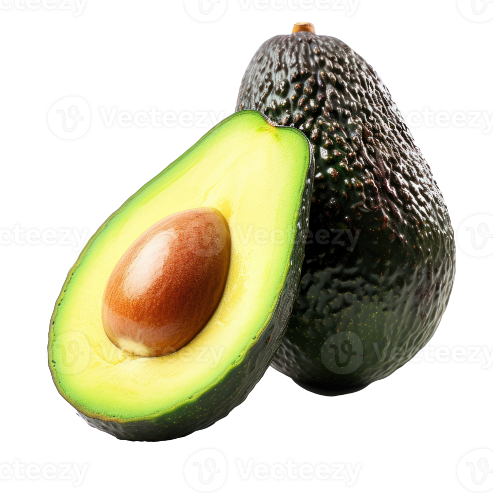 an avocado is shown on a transparent background png