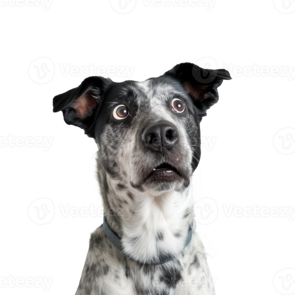 a dog is flying in the air with its mouth open on transparent background png