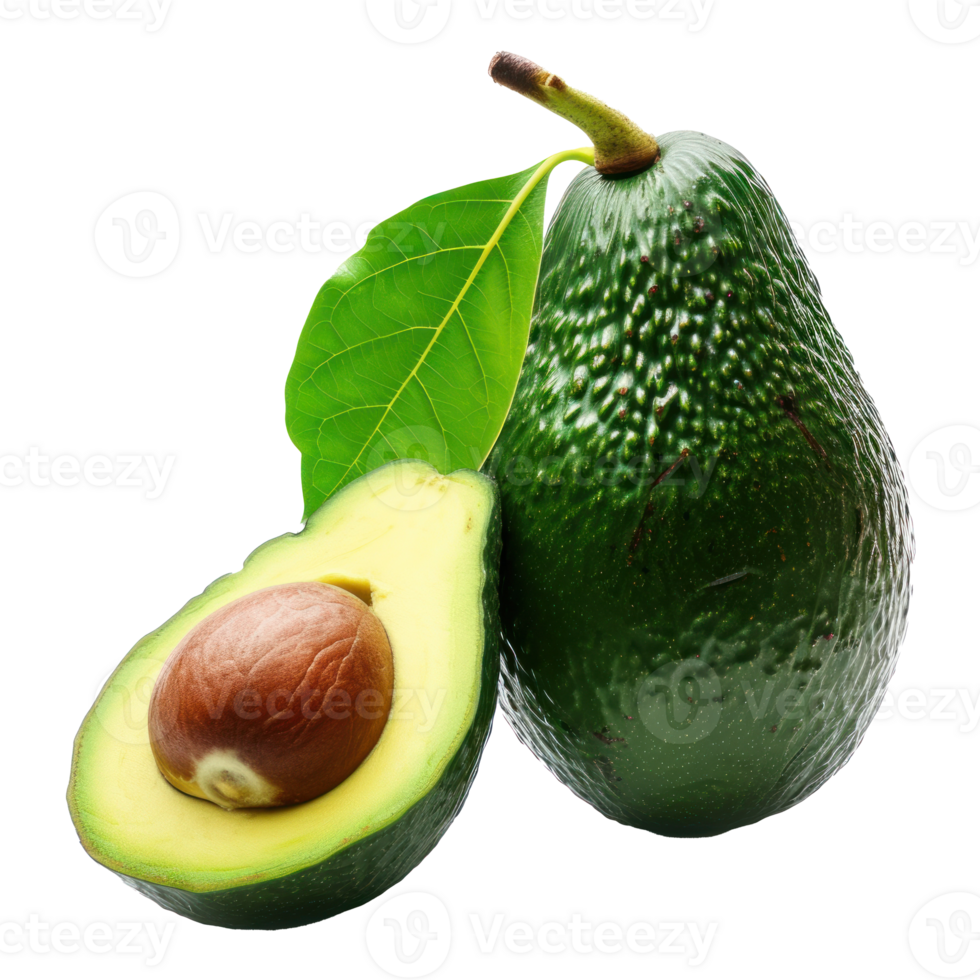 an avocado is shown on a transparent background png