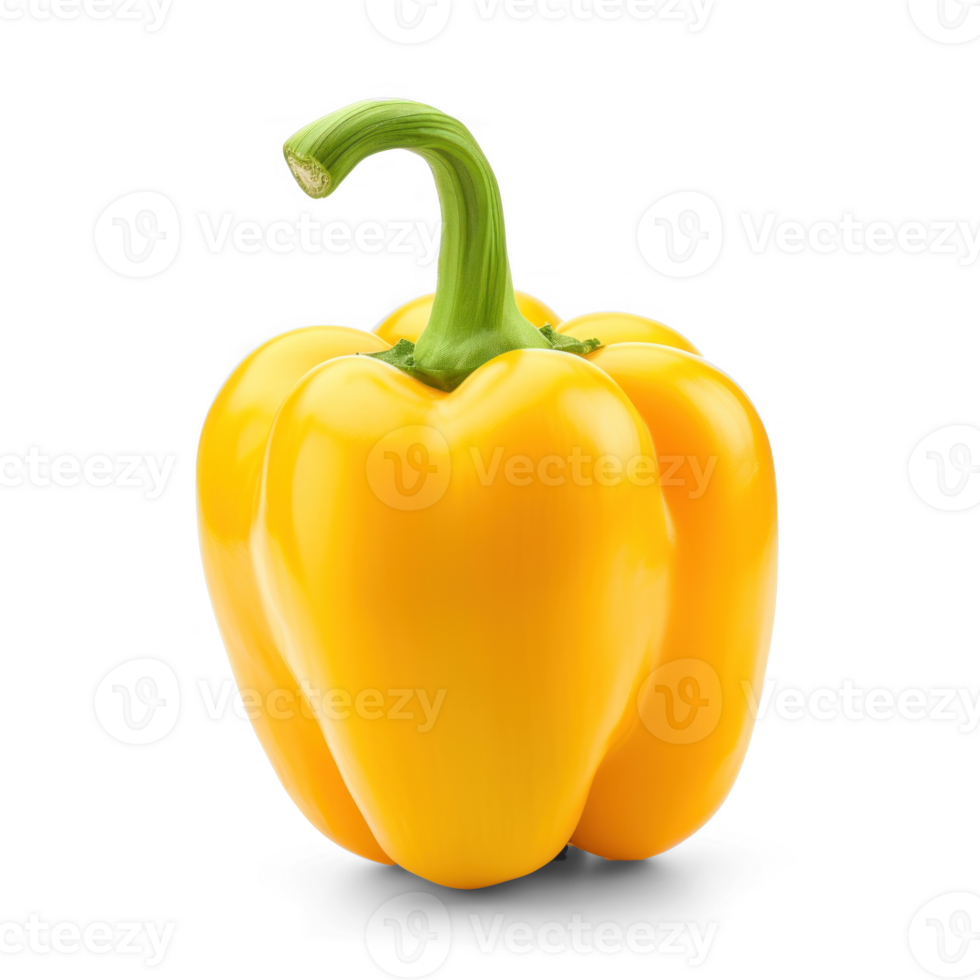yellow bell pepper on transparent background png