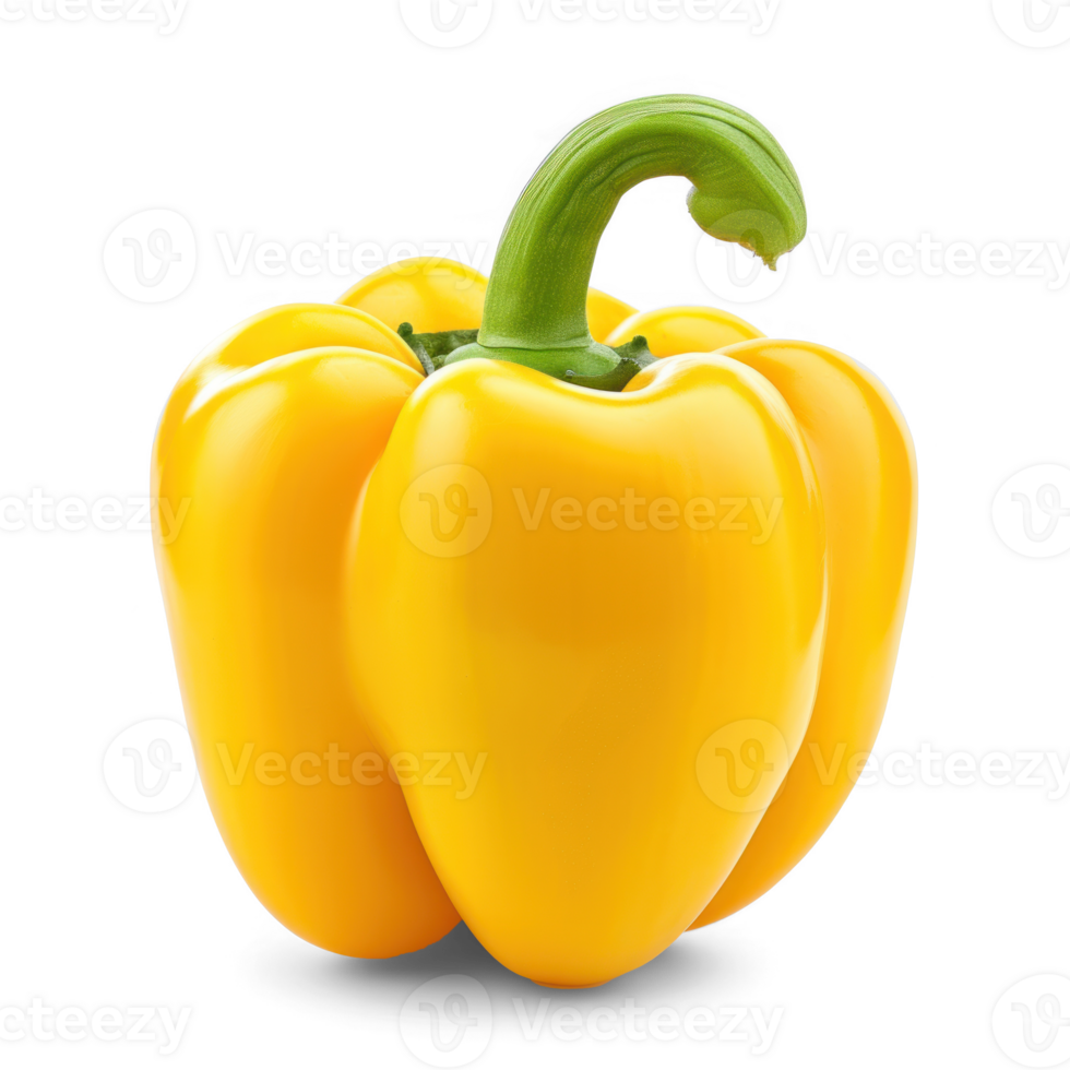 yellow bell pepper on transparent background png