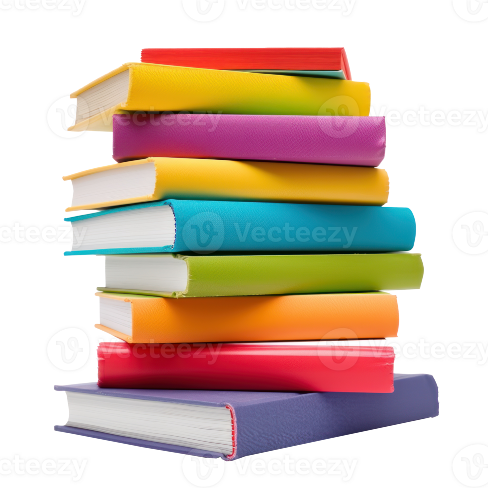 a stack of books on transparent background png