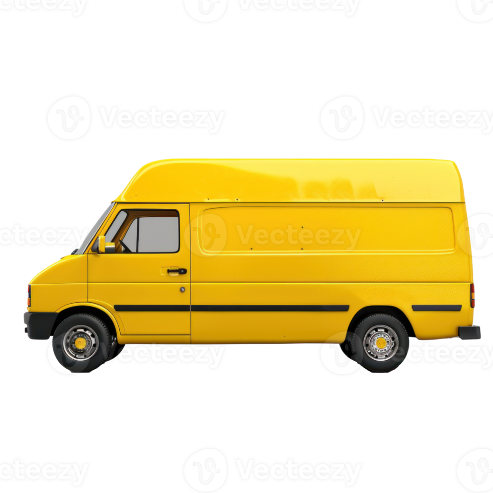 blue van on transparent background png