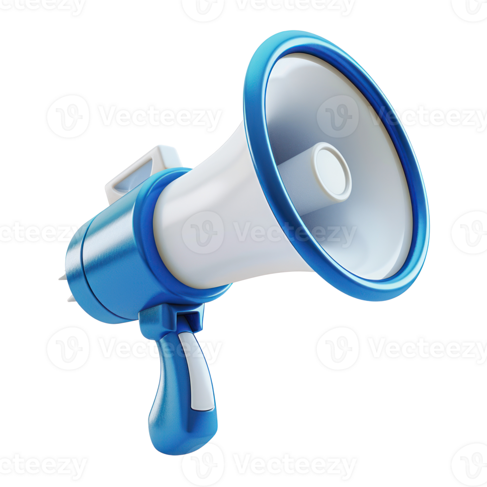 a colorful megaphone on a transparent background png
