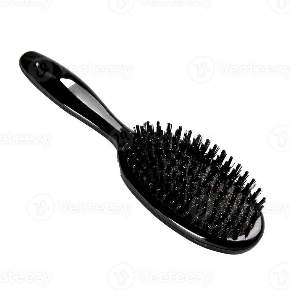 a makeup brush on a wooden handle on transparent background png