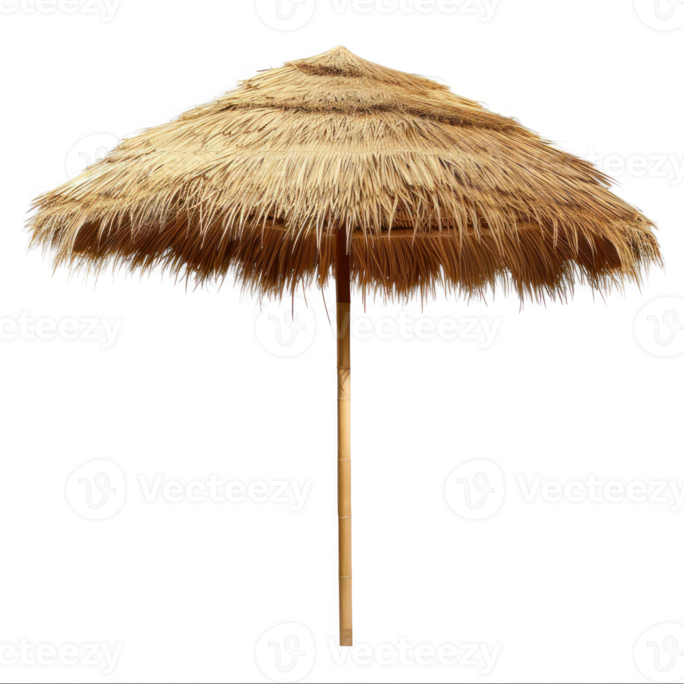 a straw umbrella on transparent background png