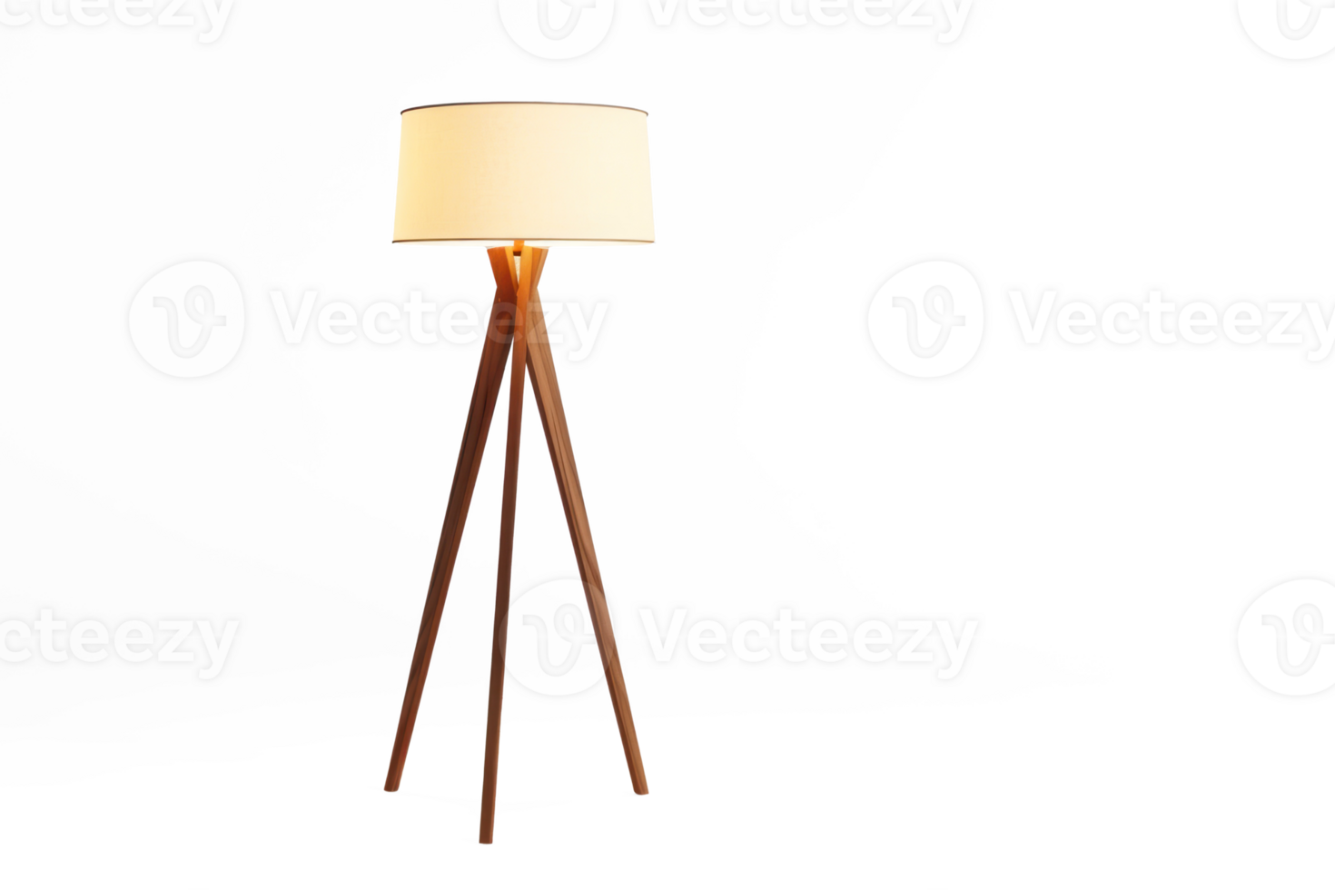 a floor lamp with a white shade on top transparent background png