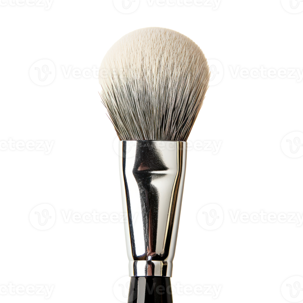 a makeup brush on a wooden handle on transparent background png