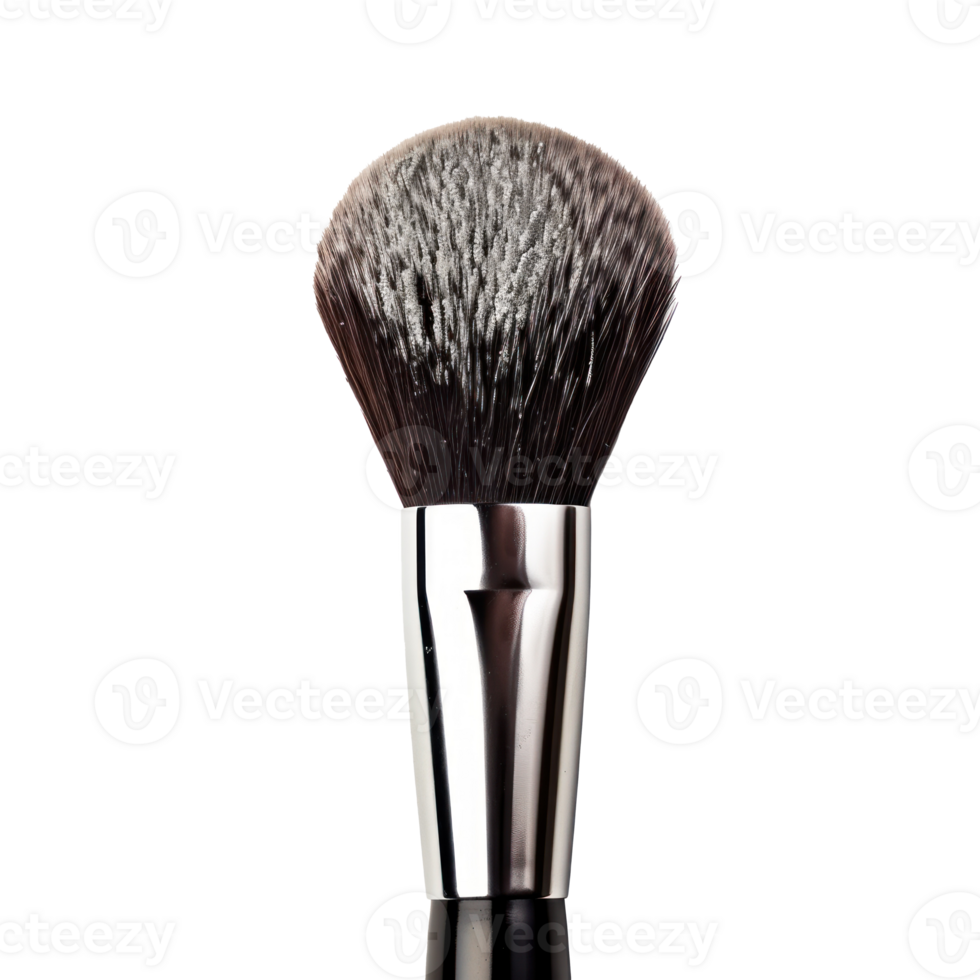 a makeup brush on a wooden handle on transparent background png
