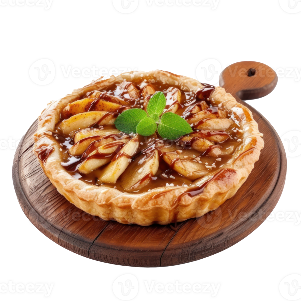 a pie with a lattice pattern on top of on transparent background png