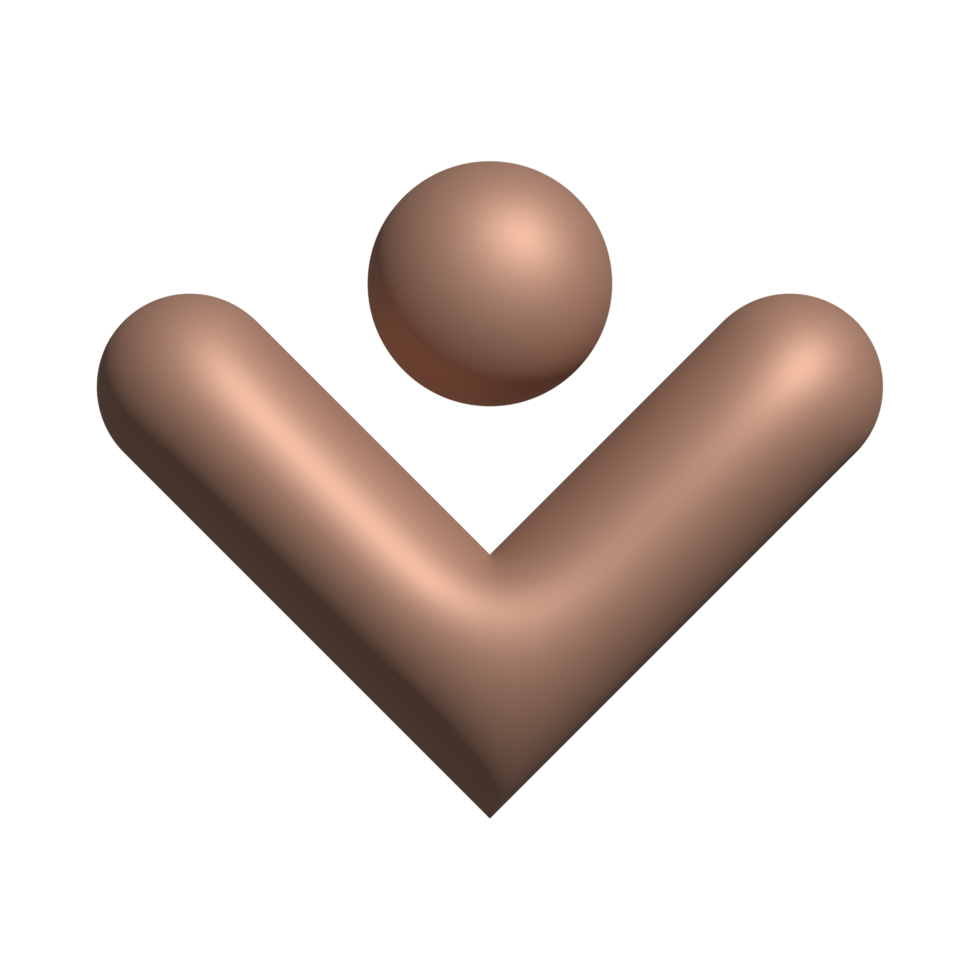 Human personal 3d symbols brown avatar pictogram element png