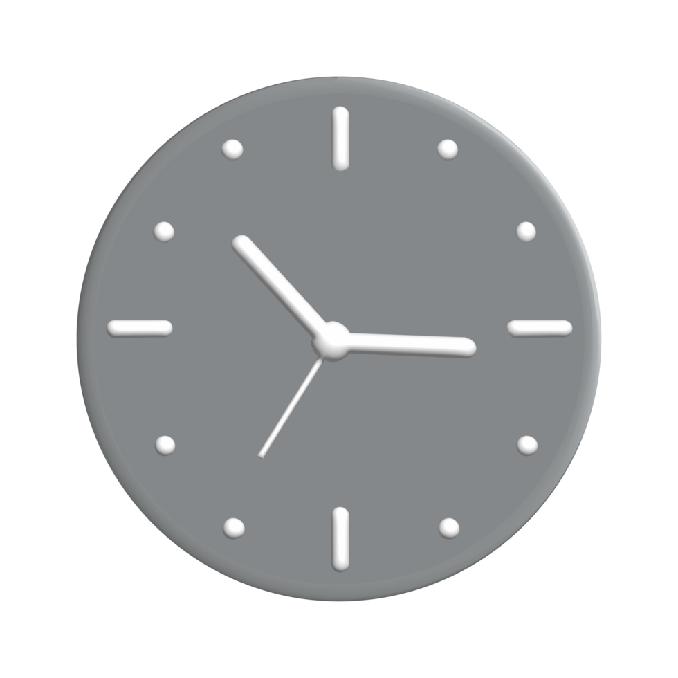 Clock icon for success concept with realistic 3d modern design png