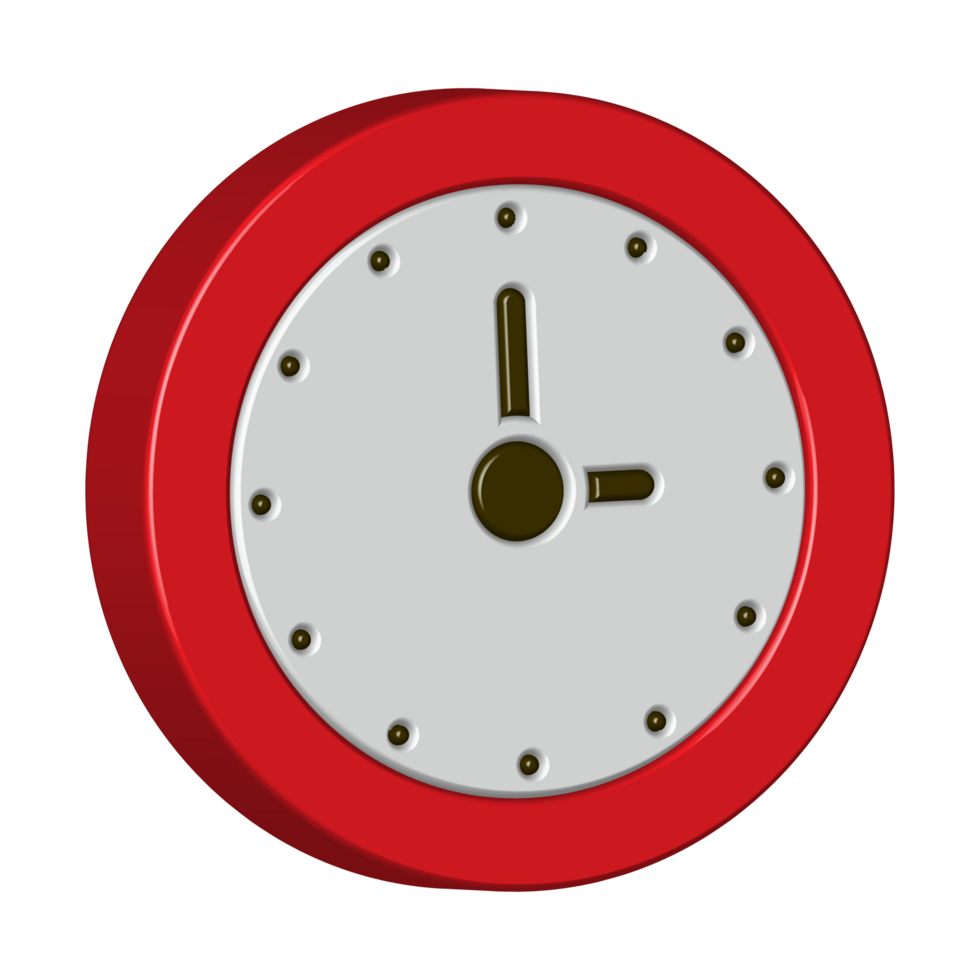 Clock icon for success concept with realistic 3d modern design png