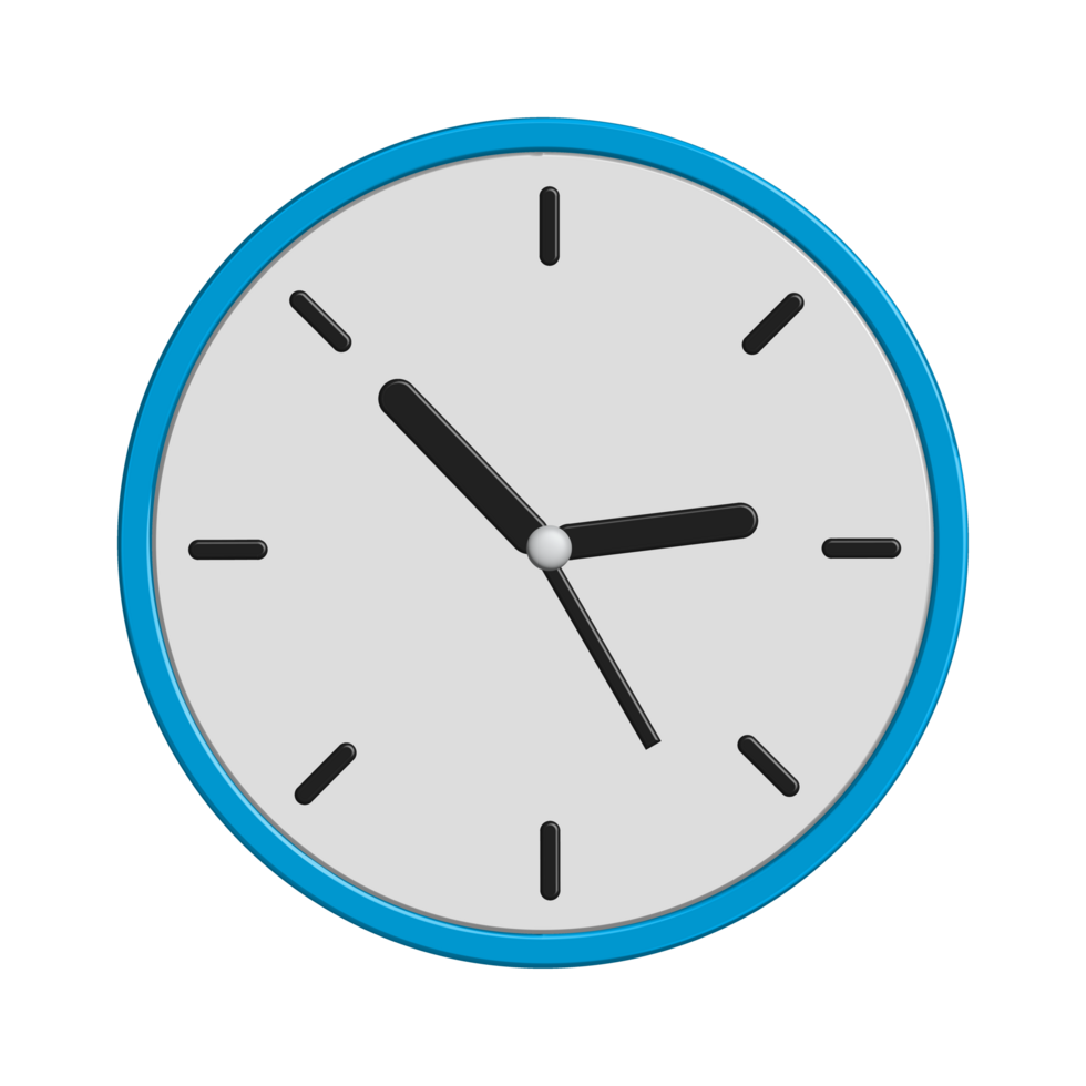 Clock icon for success concept with realistic 3d modern design png