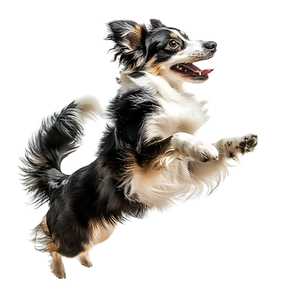 Isolated dog jumping on transparent background png