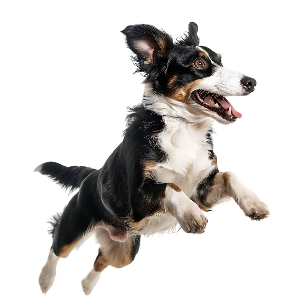 Isolated dog jumping on transparent background png