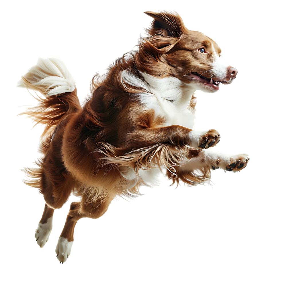 Isolated dog jumping on transparent background png