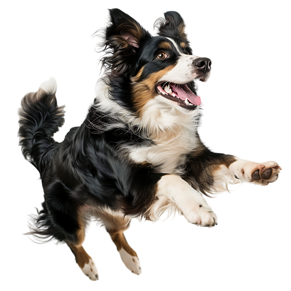 Isolated dog jumping on transparent background png