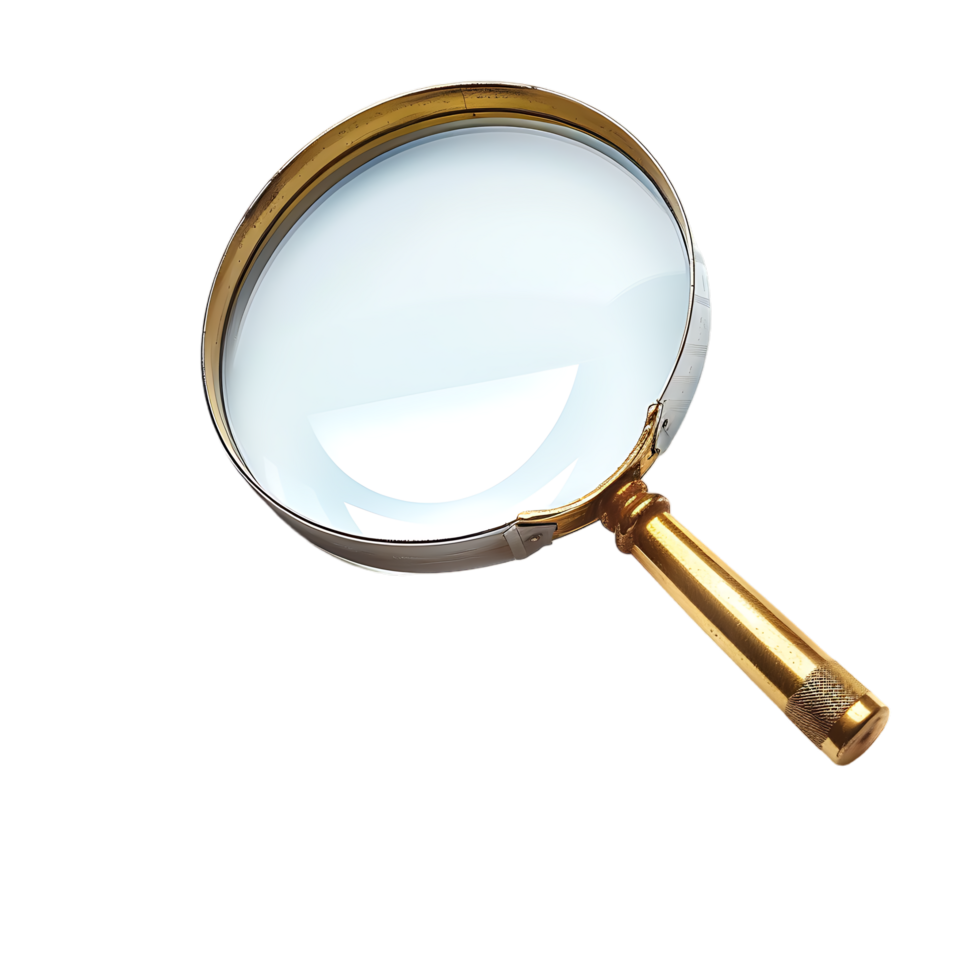 isolated Magnifying glass over transparent background png