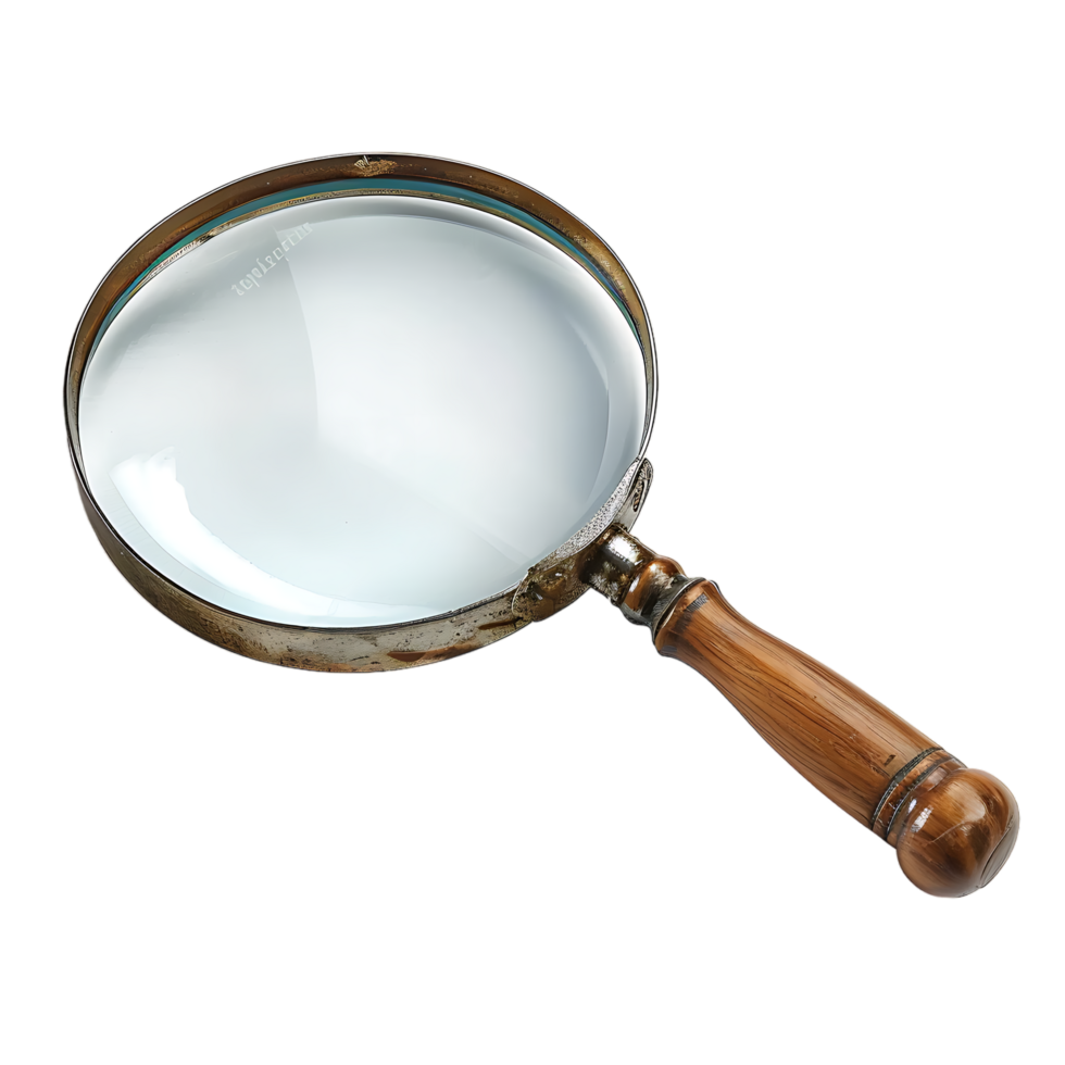 isolated Magnifying glass over transparent background png