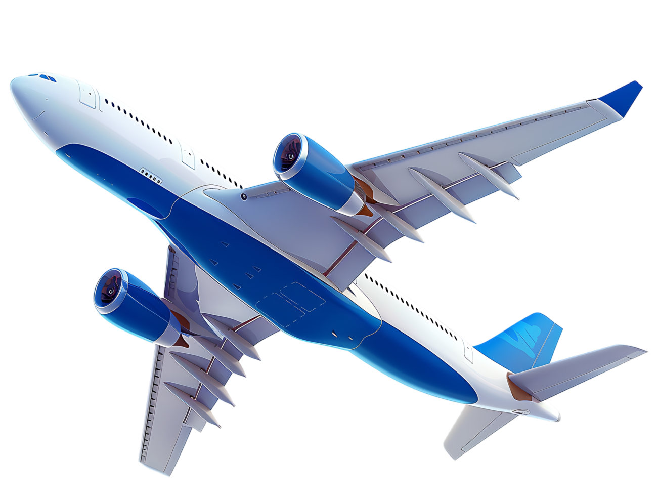 A high-resolution image depicts a flying airplane png