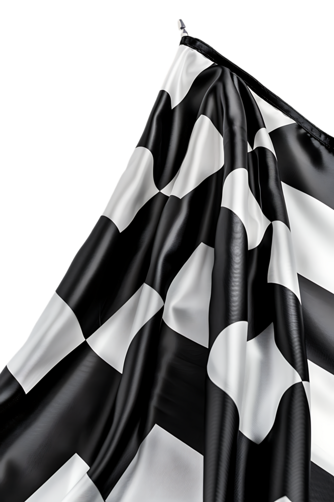 A racing flag isolated against a transparent background png