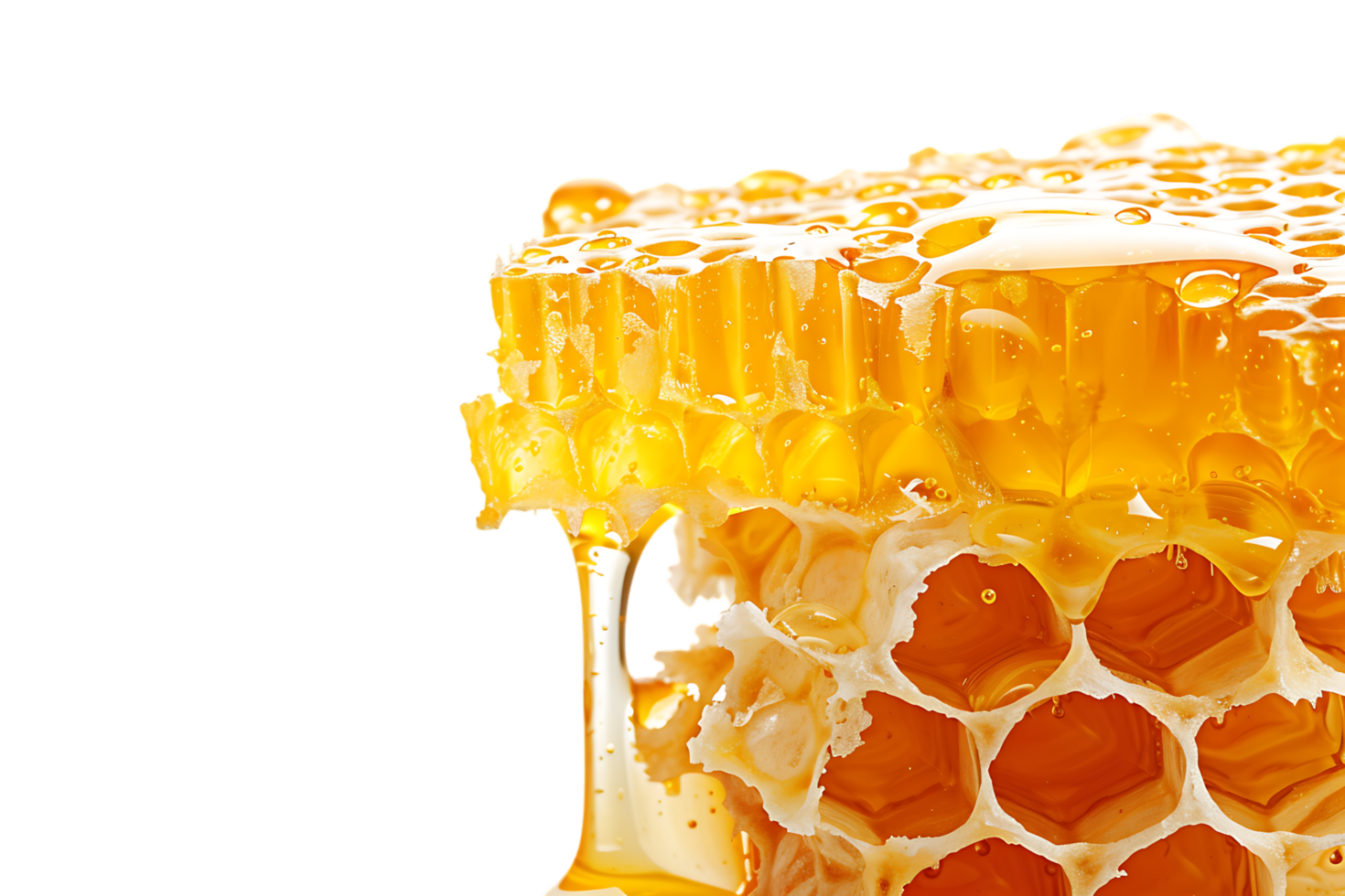 Honeycomb melting, isolated on transparent background png