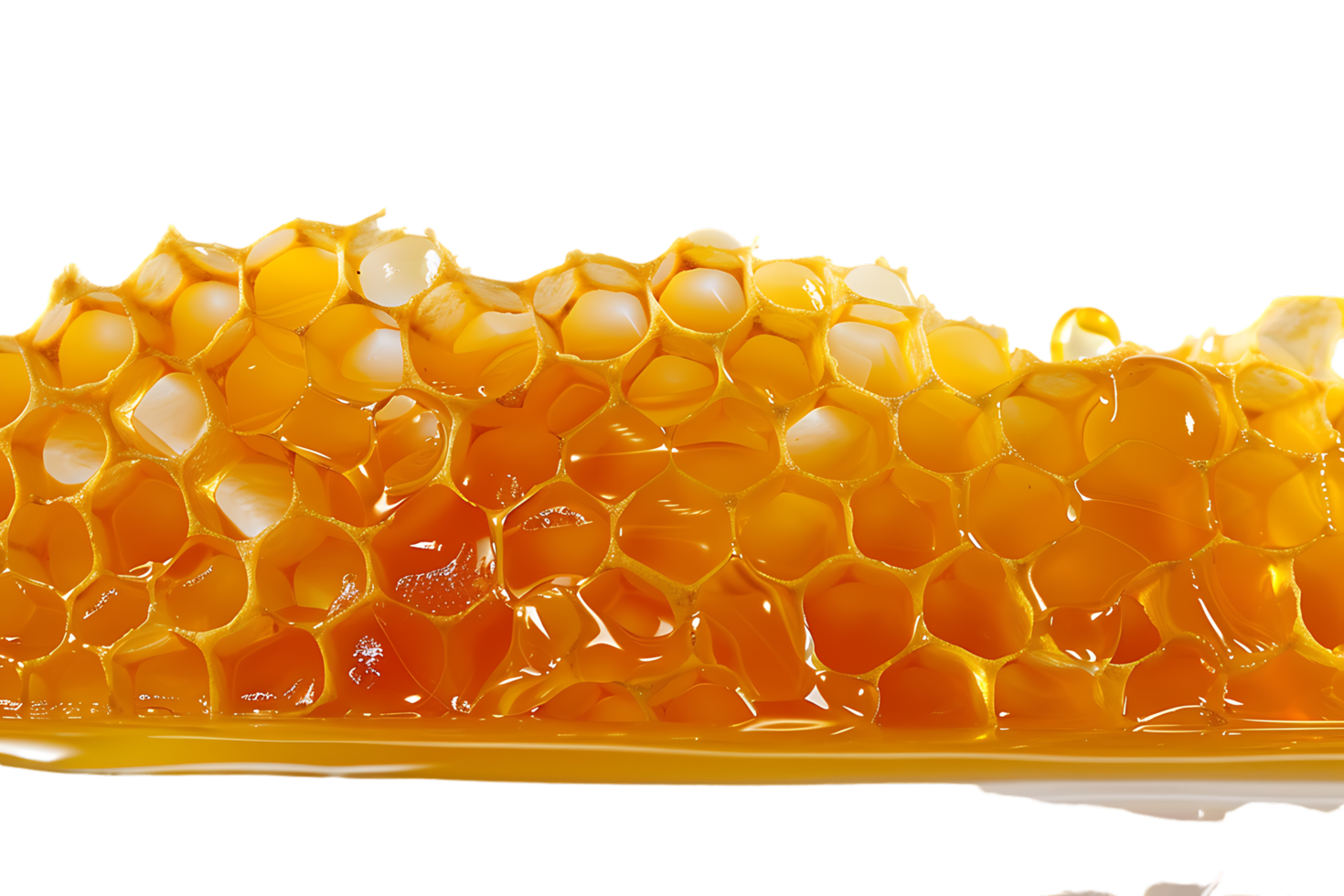 Honeycomb melting, isolated on transparent background png