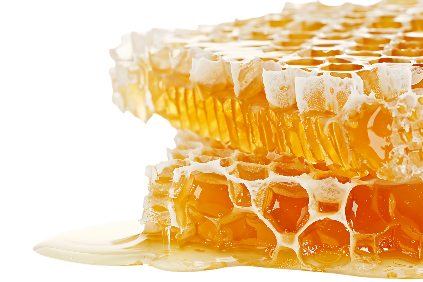 Honeycomb melting, isolated on transparent background png