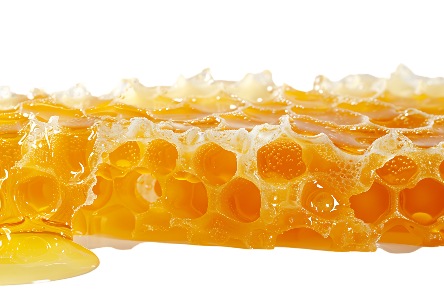 Honeycomb melting, isolated on transparent background png