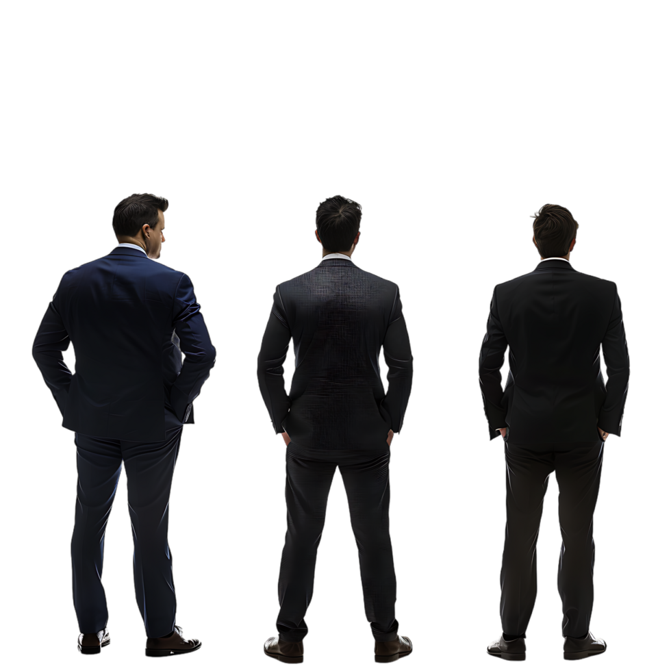 Business mans from the back looking at something png